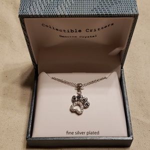 Paw print necklace